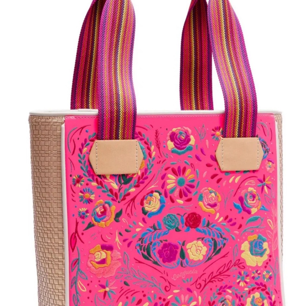Consuela NWT Colorful Embroidered Tote